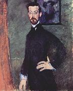 Amedeo Modigliani, Portrat des Paul Alexanders vor gronem Hintergrund
